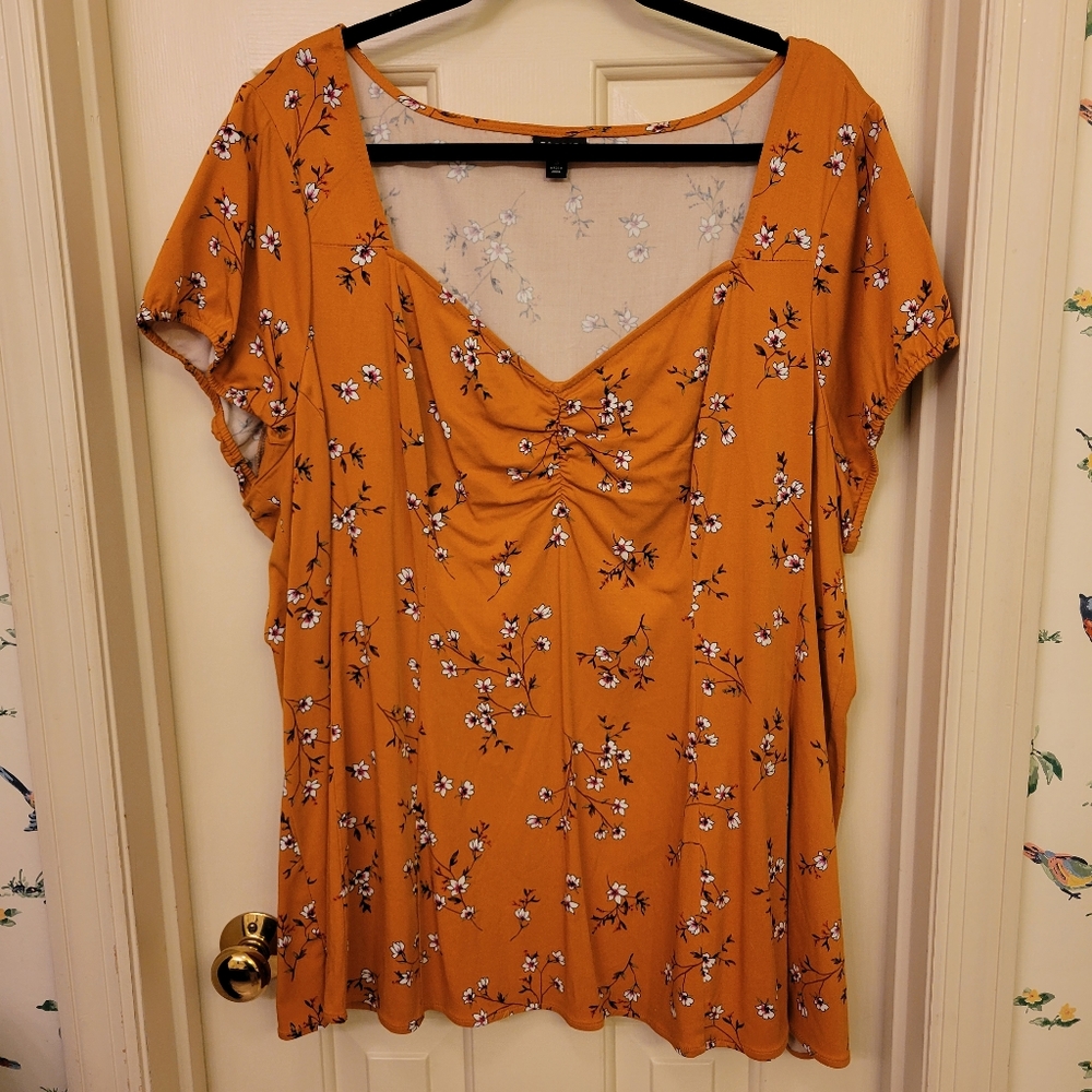 Golden Yellow Flared Top